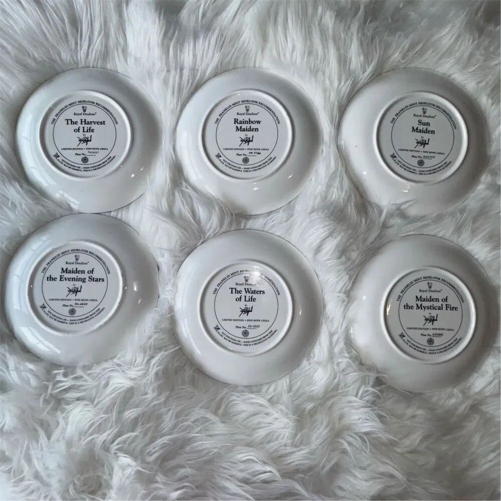 Royal Doulton Native American Maiden Collector Plate Set David Penfound Set of 6